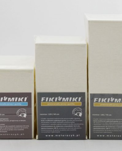 Cearșaf cu elastic FIKI MIKI Jersey 120°60 Crem