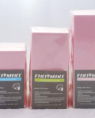 FIKI MIKI cearceaf de îmbrăcăminte din jerseu 120×60 roz