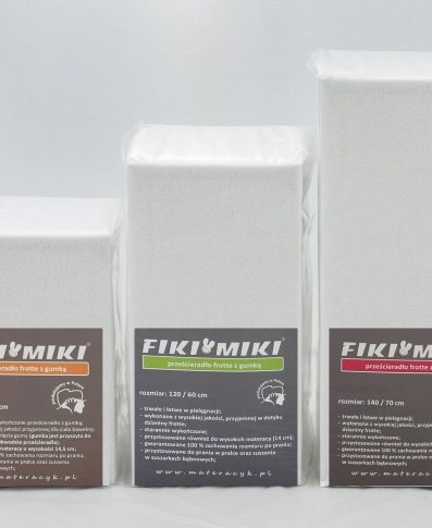 FIKI MIKI Său de frotir cu elastic 140x70 Alb