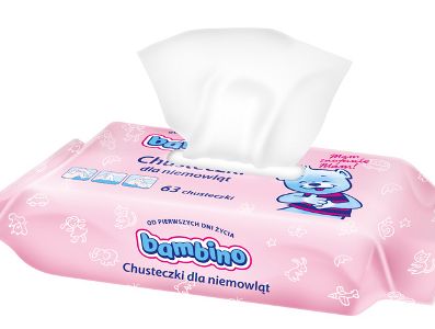 Șervețele umede pentru bebeluși BAMBINO 83660, folie
