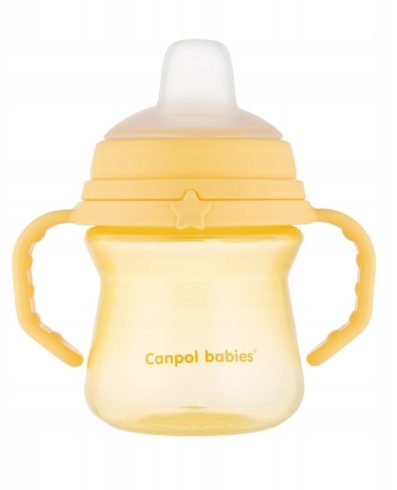 Cana CANPOL 56/614 FirstCup cu cioc de silicon 150ml galbenă*