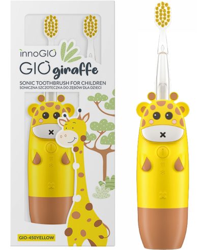 INNOGIO GIO-450YELLOW GIOgiraffe - periuță pentru copii galbenă