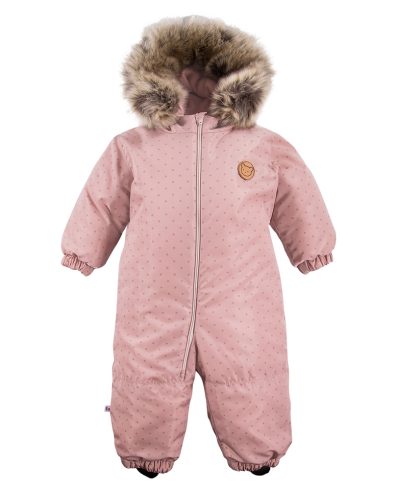 Costum de iarnă EWA 944966 H&B cu glugă roz 74