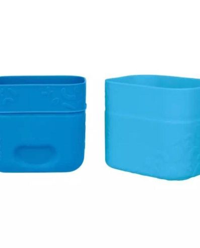 B.BOX BB401033 Recipiente din silicon pentru gustări, 2 buc., model Ocean