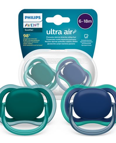 AVENT SCF085/31 Suzetă Ultra Air 6-18m bleumarin/verde