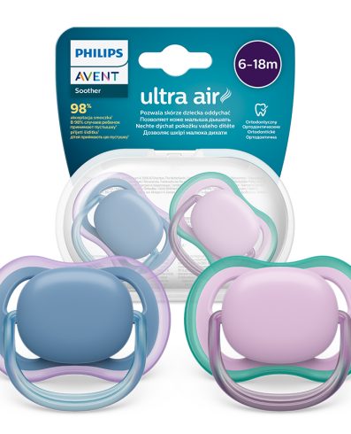 AVENT SCF085/34 Suzetă Ultra Air 6-18 luni bleumarin/violet