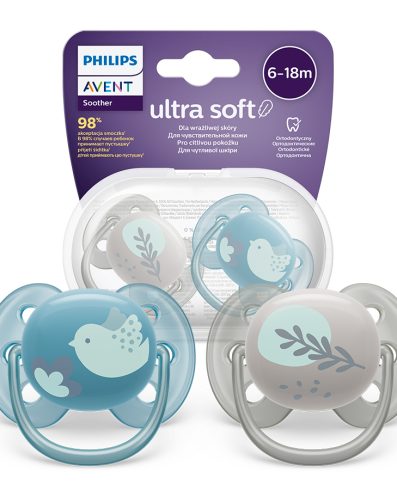 AVENT SCF091/15 Suzetă ultra moale 6-18 m crenguță/pasăre
