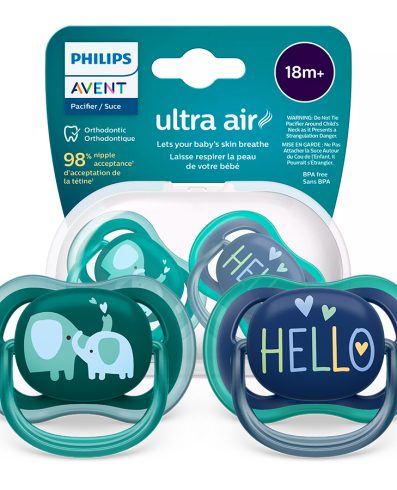 AVENT SCF349/18 Suzetă Ultra Air 18m+ elefant/salut