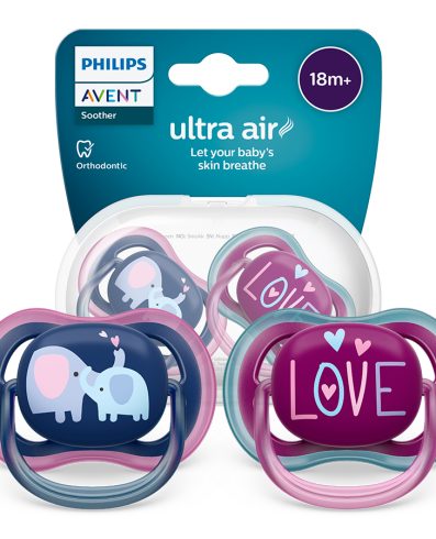 Suzetă AVENT SCF349/22 Ultra Air 18m+ elefant/dragoste
