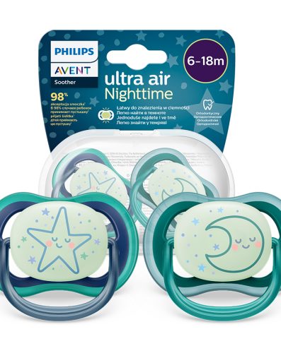 AVENT SCF376/13 Suzetă Ultra Night 6-18 ani stea/lună băiețel