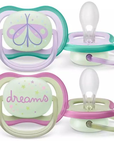 AVENT SCF376/19 Suzetă Ultra Air Night 0-6 fluture/visuri fetiță