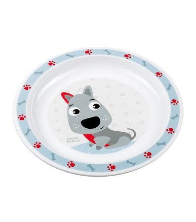 CANPOL 4/411 Farfurie plastic Animals albastră