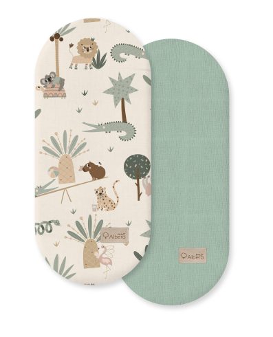 ALBERO MIO Cearșaf pentru gondolă, pachet de 2 CP4 Tropical Fun