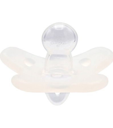 CANPOL 24/001 Suzetă 100% silicon 0-6 luni simetrică 1 buc. albă
