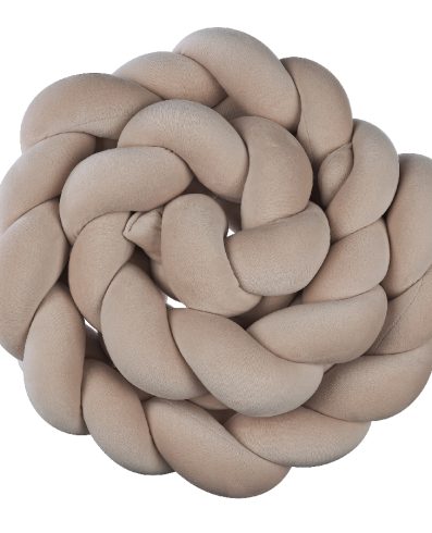 BEBELUȘI 01843 Împletitură pentru pătuț, catifea bej deschis, 230 cm