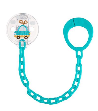 CANPOL 10/889 Jucării cu lanț pentru suzetă turcoaz