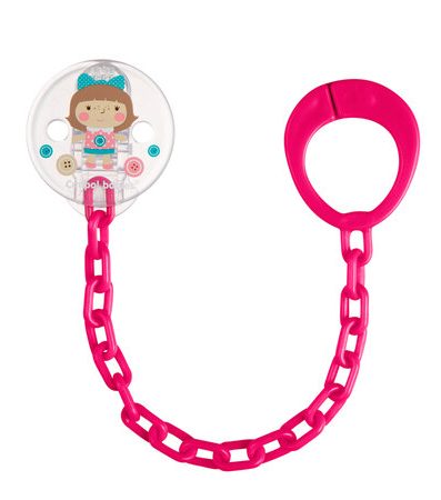 CANPOL 10/889 Jucării cu lanț pentru suzetă roz