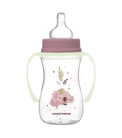 CANPOL 35/237 Biberon anti-colici 240ml EasyStart Sleepy Koala roz
