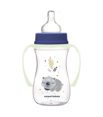 CANPOL 35/237 Biberon anticolici 240ml EasyStart Sleepy Koala albastru