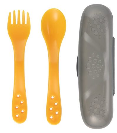 Set de tacâmuri pentru copii CANPOL 74/019 într-o cutie galbenă