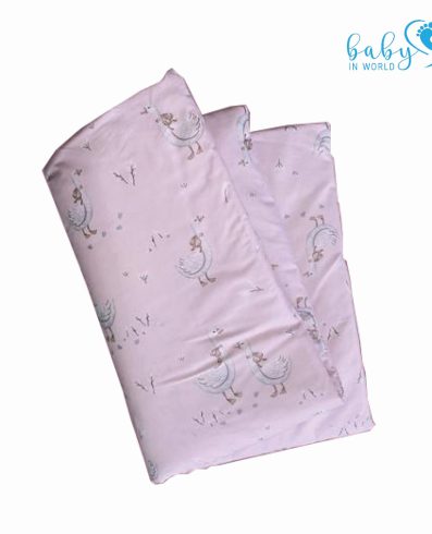 BABY 01626 Pilotă și pernă 65x75 25x30 Gâște roz