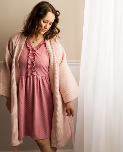 EWA 961895 LINDA Tricou maternitate roz cu inimioare S