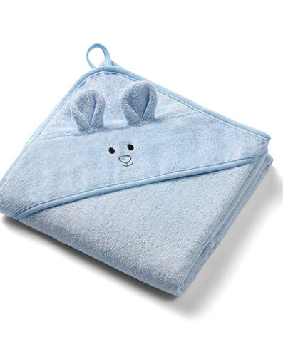 BO1553/02 Halat de baie din bambus cu glugă 100x100cm albastru