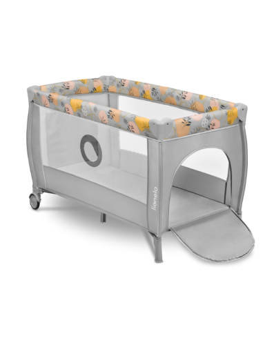 LIONELO Leagăn turistic în două niveluri Stefi Plus Roz Galben/Gri.