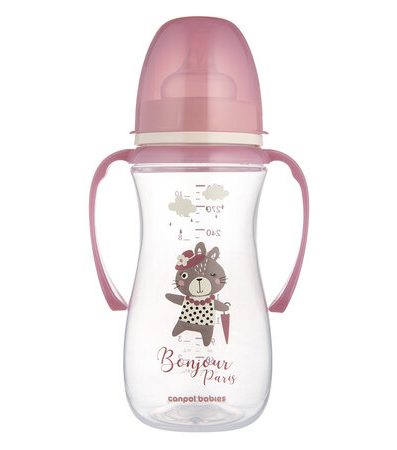 CANPOL 35/241 Bidon anticolici 300 ml EasyStart Bonjour Paris roz