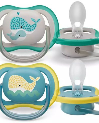 AVENT SCF349/24 Suzetă Ultra Air 18+ Balene 2 buc