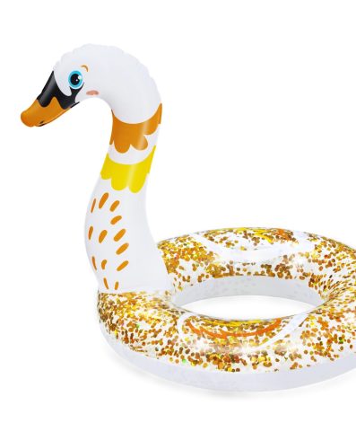 BESTWAY 36306 Inel de înot cu sclipici Swan 61x58.5