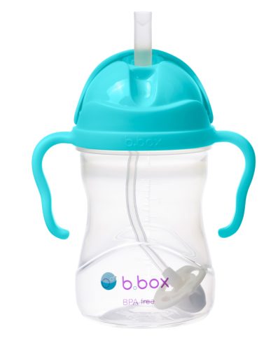 B.BOX BB00513 Sticklă cu paie 240 ml, aqua albaster (azure)