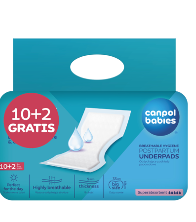 CANPOL 73/003 (pachet de 12) Absorbante postpartum respirabile