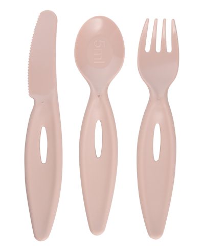 Set de tacâmuri CANPOL 31/418 - lingură, furculiță, cuțit, roz