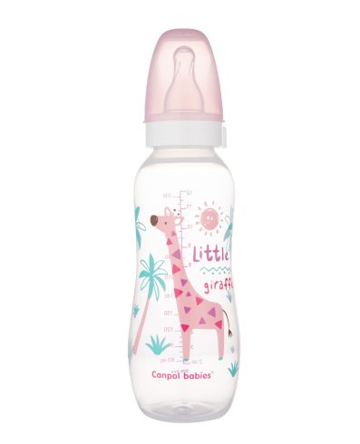 CANPOL 59/205 Sticlă îngustă 330 ml PP AFRICA roz