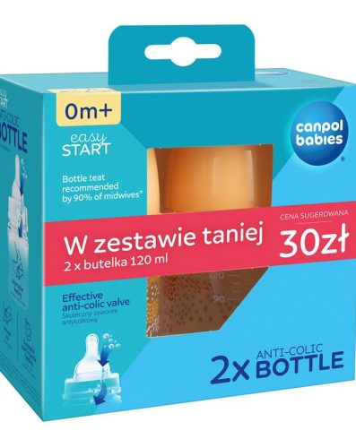 CANPOL 0440 Sticlă 120 ml pachet dublu