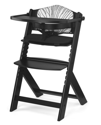 Scaun KINDERKTAFT ENOCK din lemn + pernă NEAGRĂ 20709