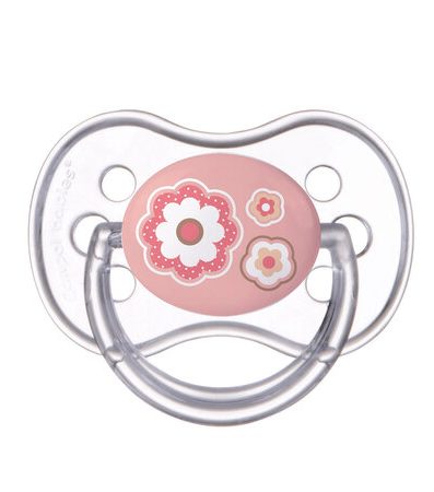 CANPOL 22/563 Suzetă rotundă din silicon 6-18 luni NOU-NĂSCUT roz