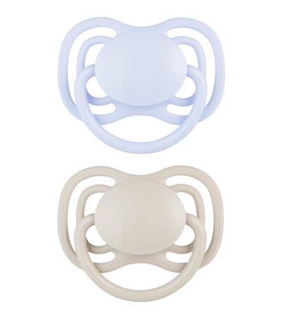 CANPOL 23/226 Suzetă simetrică din silicon 6-18m Dental Air 2 buc. albastră