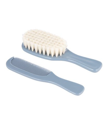 Perie și pieptene CANPOL 7/406_blu2 cu peri naturali GOLD albastru