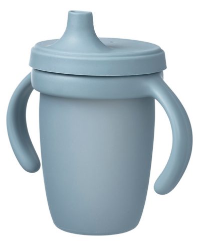 B.BOX BB201308 Cană din silicon cu pai albastră