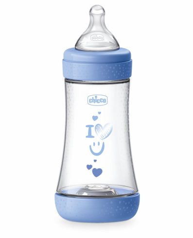CHICCO 00020223210040 Sticlă P5 plastic silicon 240 ml BĂIEȚI MEDII