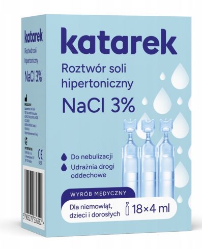 Soluție salină hipertonică KATAREK 18x4ml NaCI 3%