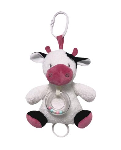 Cutie muzicală AXIOM 9495 Vacă albă și vișinie 18 cm