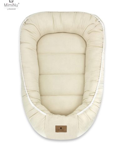 KIECZMERSKI Baby Cocoon MUSELINĂ DE BUMBAC bej cald 100% bumbac