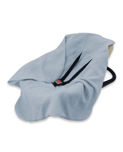 Pătură de muselină KIECZMERSKI - Pătură pentru transportor, scaun tip bucket 75-75 cm MUSELINĂ 100% bumbac Jeans