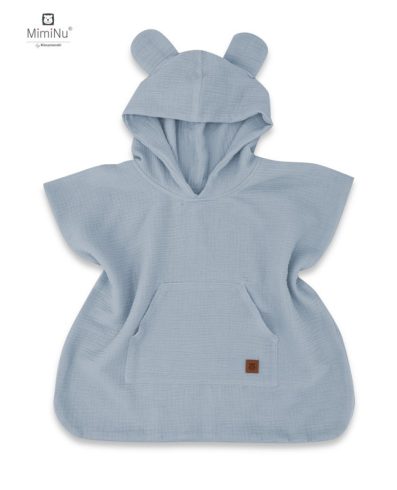 Poncho de plajă KIECZMERSKI, uscare rapidă mărimea 1-4 ani MUSELINĂ blugi 100% bumbac