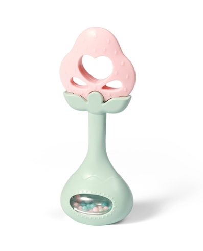 BO499/03 Jucărie educativă pentru dentiție cu zornăitoare CĂPȘUNI