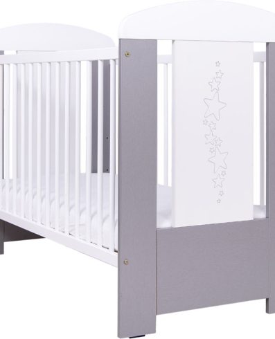 DREWEX Pat cu stele argintii și albe, cu latură retractabilă, 120x60 cm