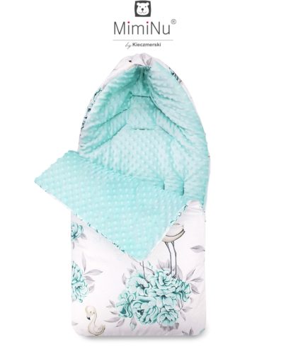 Sac de dormit KIECZMERSKI pentru cărucior/ scaun auto, cu fermoar M 47×95 minky + bumbac